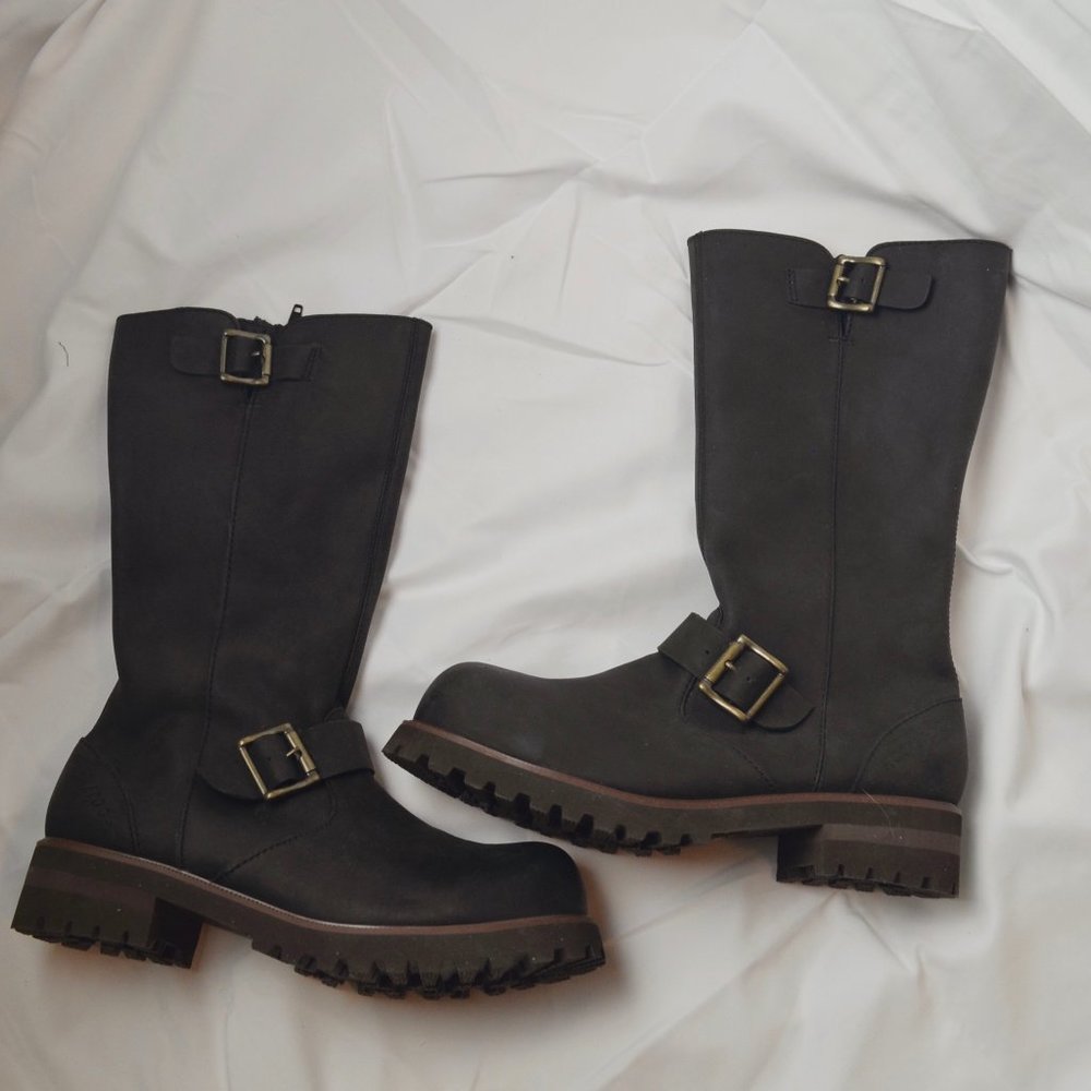 Rocket Dog Leather Black Boots Women's Sz 9